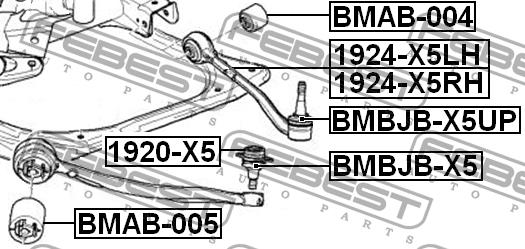 Сайлентблок переднего нижнего рычага Febest BMAB-005