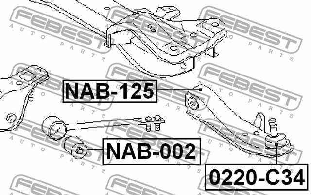Купить Febest NAB-125 по низкой цене в Украине!