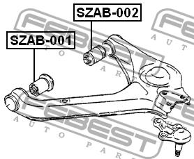 Сайлентблок переднего нижнего рычага передний Febest SZAB-001