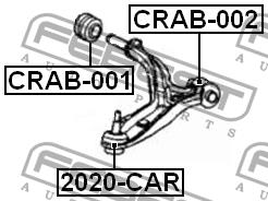 Сайлентблок переднего нижнего рычага передний Febest CRAB-002