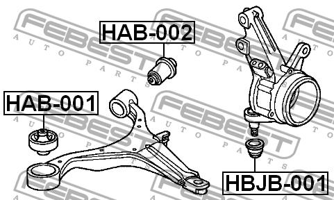 Febest Сайлентблок переднего нижнего рычага передний – цена 543 UAH