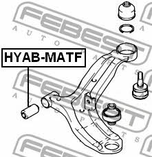 Сайлентблок переднего нижнего рычага передний Febest HYAB-MATF