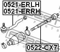 Наконечник рулевой тяги правый Febest 0521-ERRH