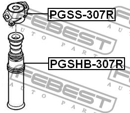 Опора заднього амортизатора Febest PGSS-307R