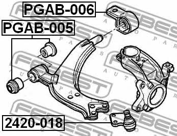 Шаровая опора Febest 2420-018