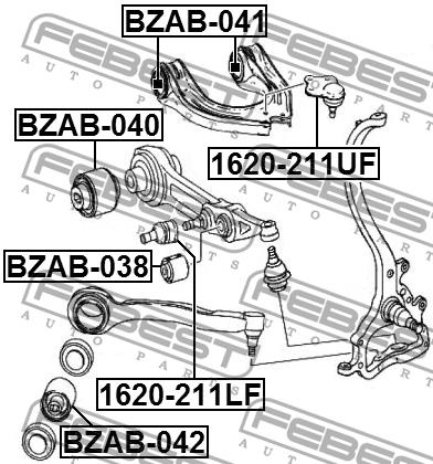 Купить Febest 1620-211UF по низкой цене в Украине!