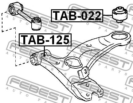 Сайлентблок переднего нижнего рычага передний Febest TAB-125