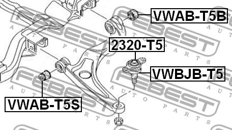 Купить Febest VWAB-T5S по низкой цене в Украине!