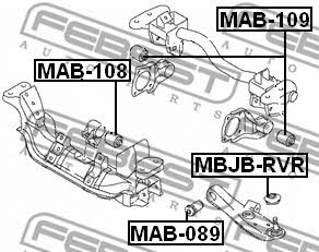 Сайлентблок дифференциала Febest MAB-109