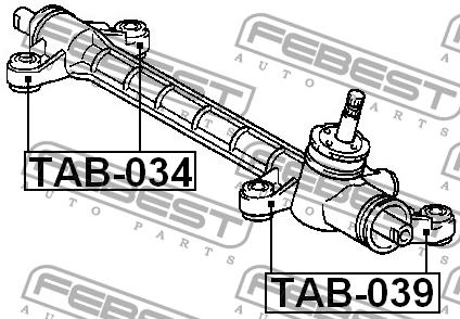 Сайлентблок рулевой рейки Febest TAB-034