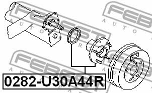 Ступица колеса задняя Febest 0282-U30A44R