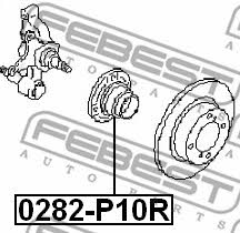 Маточина колеса задня Febest 0282-P10R