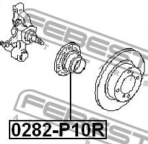 Маточина колеса задня Febest 0282-P10R