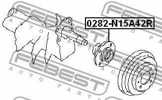 Ступица колеса задняя Febest 0282-N15A42R