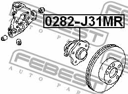 Ступица колеса задняя Febest 0282-J31MR