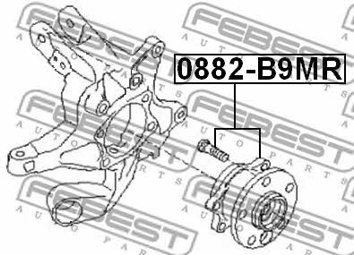 Ступица колеса задняя Febest 0882-B9MR