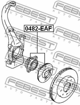 Ступиця колеса передня Febest 0482-EAF