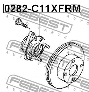 Ступица колеса передняя Febest 0282-C11XFRM