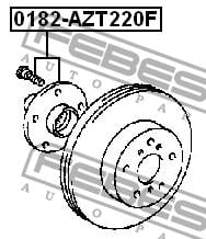 Маточина колеса передня Febest 0182-AZT220F
