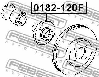 Ступица колеса передняя Febest 0182-120F