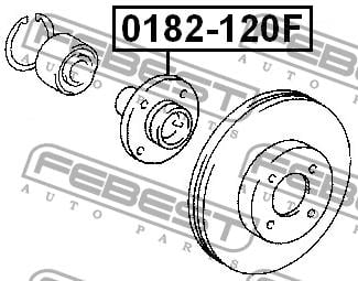 Ступица колеса передняя Febest 0182-120F