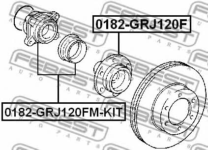 Маточина колеса передня Febest 0182-GRJ120F