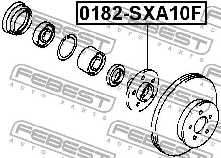 Ступиця колеса передня Febest 0182-SXA10F