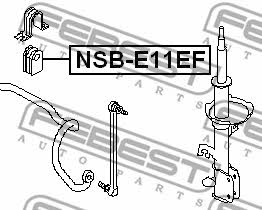 Втулка стабілізатора переднього Febest NSB-E11EF