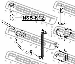 Втулка стабилизатора переднего Febest NSB-K12