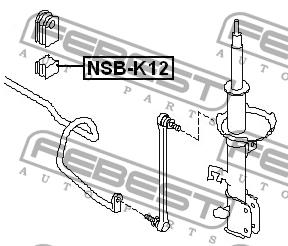 Втулка стабілізатора переднього Febest NSB-K12