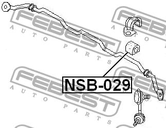Втулка стабилизатора переднего Febest NSB-029