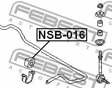 Втулка стабилизатора переднего Febest NSB-016