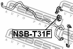 Втулка стабилизатора переднего Febest NSB-T31F
