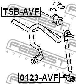 Втулка стабілізатора переднього Febest TSB-AVF