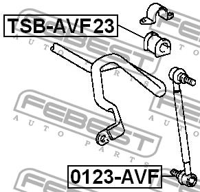 Втулка стабілізатора переднього Febest TSB-AVF23