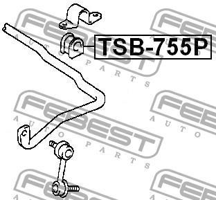 Втулка стабилизатора переднего Febest TSB-755P