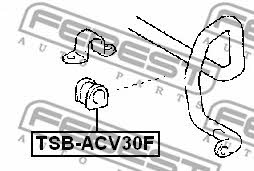 Втулка стабілізатора переднього Febest TSB-ACV30F
