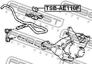 Втулка стабилизатора переднего Febest TSB-AE110F
