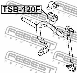 Втулка стабилизатора переднего Febest TSB-120F