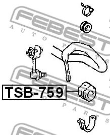Втулка стабилизатора переднего Febest TSB-759
