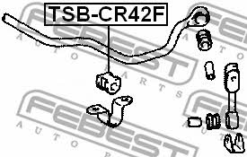 Втулка стабилизатора переднего Febest TSB-CR42F