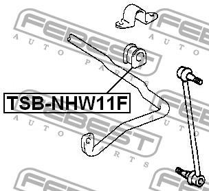Втулка стабілізатора переднього Febest TSB-NHW11F