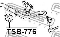 Втулка стабілізатора переднього Febest TSB-776