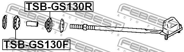 Сайлентблок переднього нижнього важеля Febest TSB-GS130F