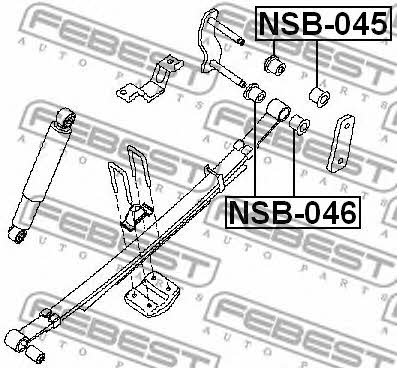 Втулка сережки ресори Febest NSB-045