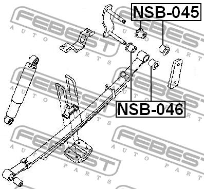 Втулка серьги рессоры Febest NSB-046
