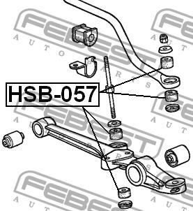 Сайлентблок стійки переднього стабілізатора Febest HSB-057