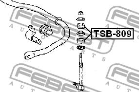 Сайлентблок стійки переднього стабілізатора Febest TSB-809