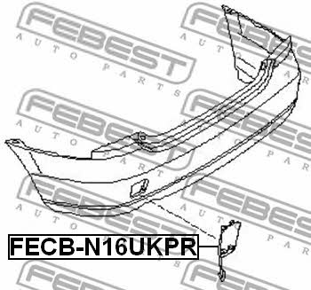 Заглушка буксировочного крюка Febest FECB-N16UKPR