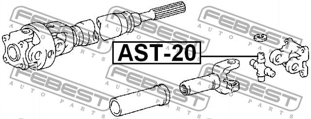 Крестовина вала карданного Febest AST-20